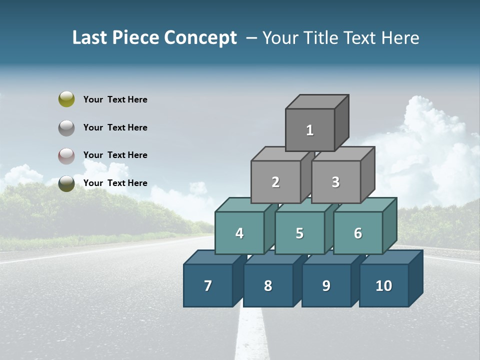 Long Roadway Drive PowerPoint Template