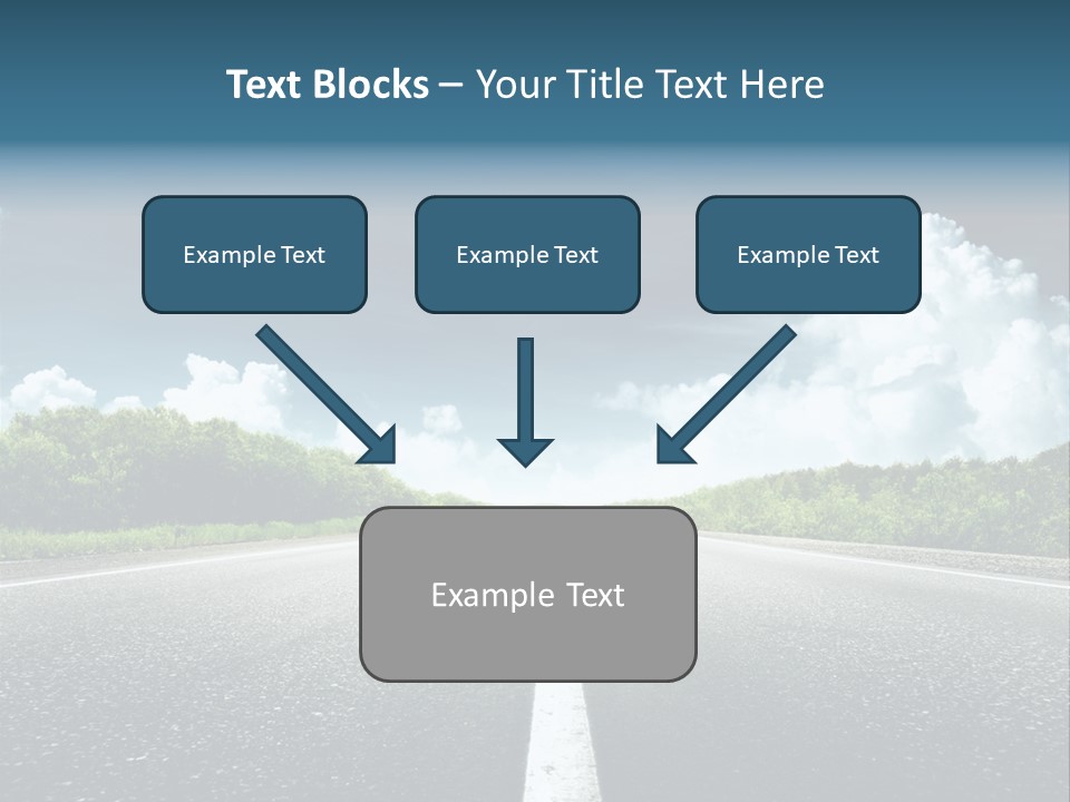 Long Roadway Drive PowerPoint Template