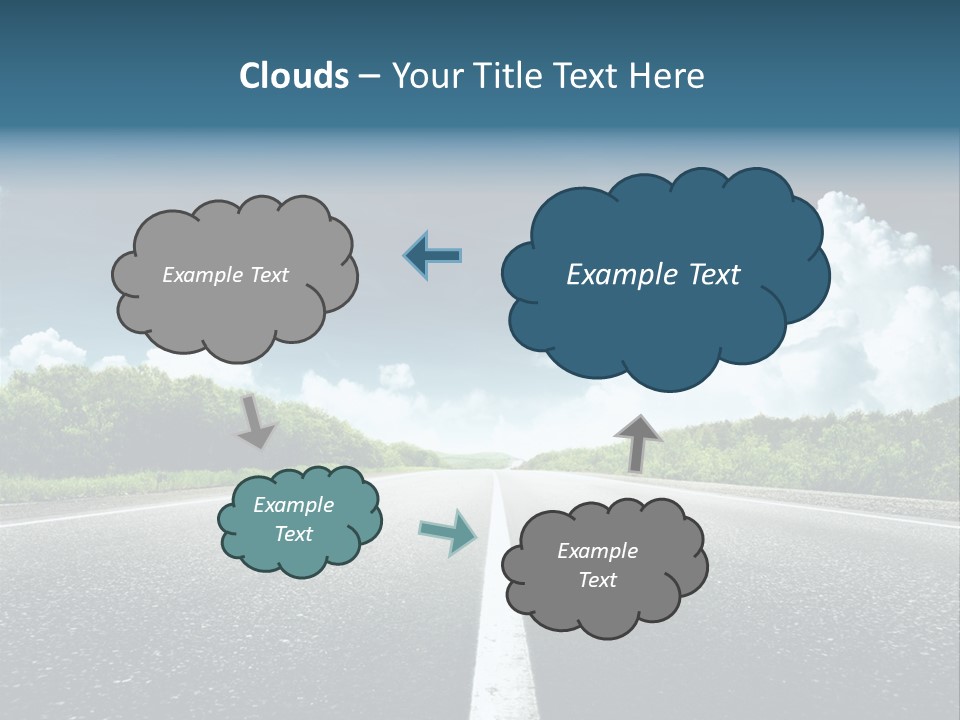 Long Roadway Drive PowerPoint Template