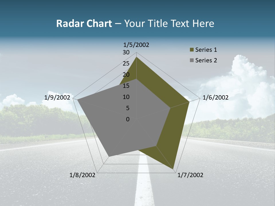 Long Roadway Drive PowerPoint Template
