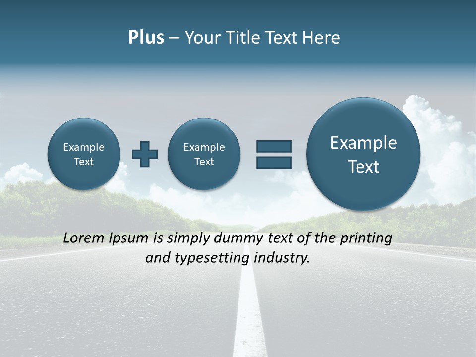 Long Roadway Drive PowerPoint Template
