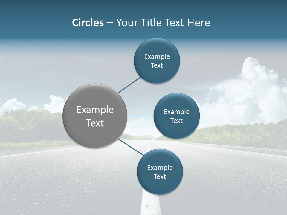 Long Roadway Drive PowerPoint Template