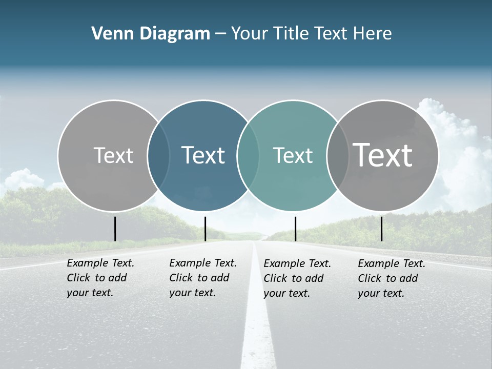 Long Roadway Drive PowerPoint Template