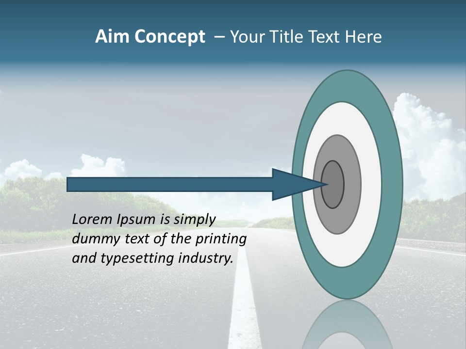 Long Roadway Drive PowerPoint Template