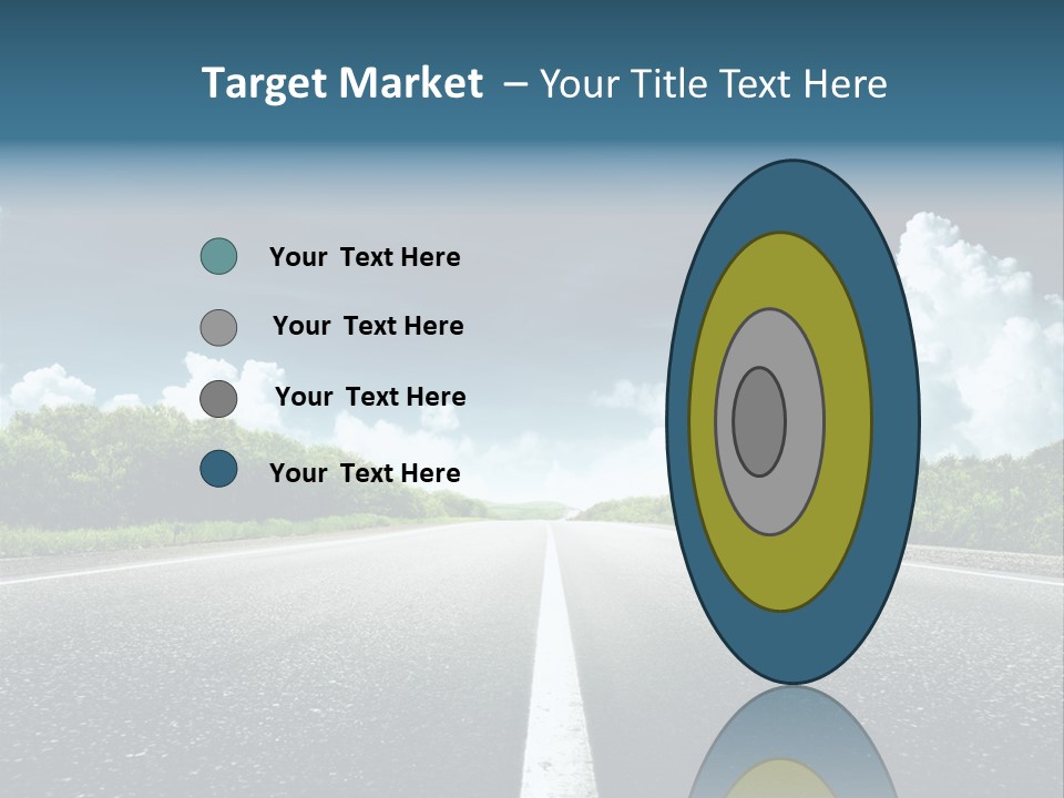 Long Roadway Drive PowerPoint Template