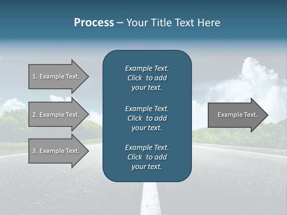 Long Roadway Drive PowerPoint Template