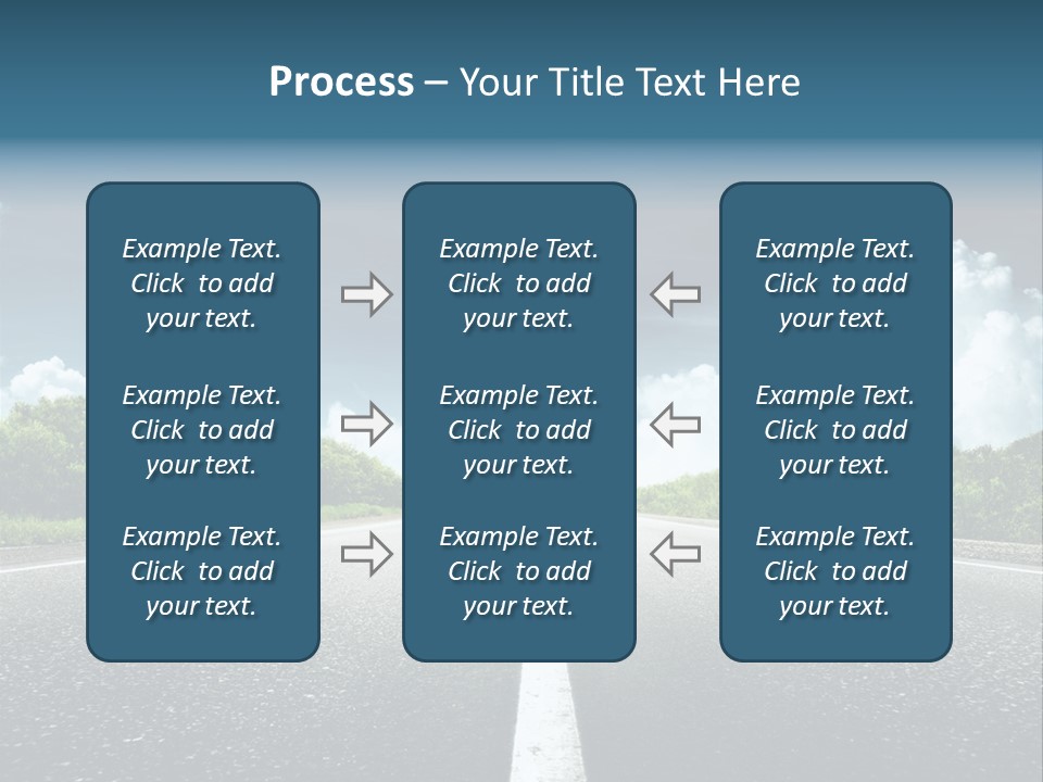Long Roadway Drive PowerPoint Template