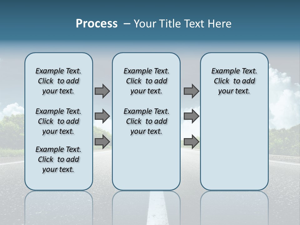 Long Roadway Drive PowerPoint Template