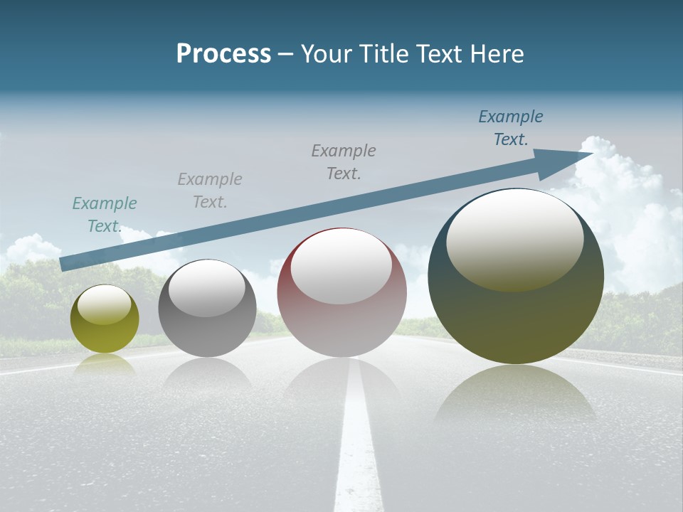 Long Roadway Drive PowerPoint Template