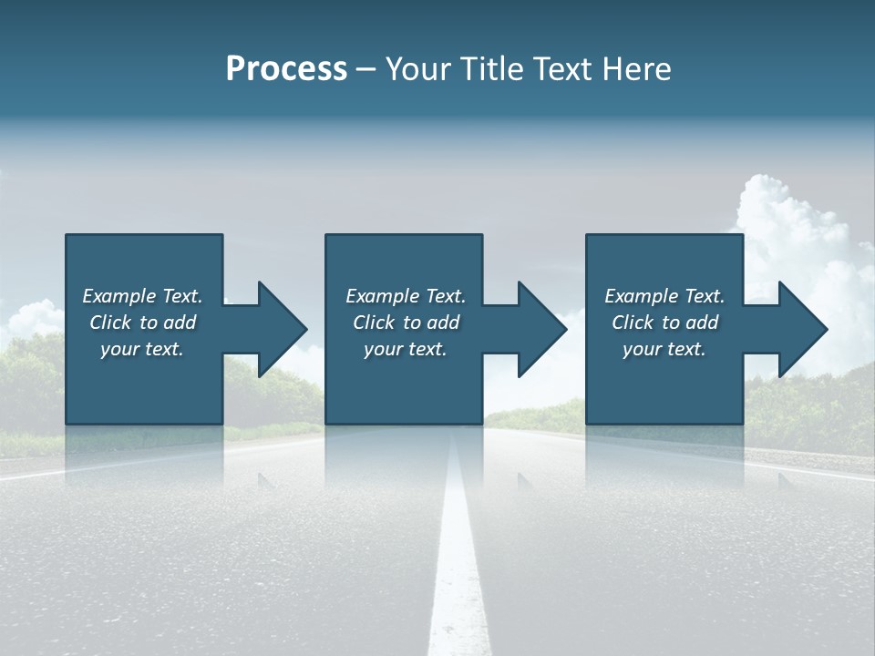 Long Roadway Drive PowerPoint Template