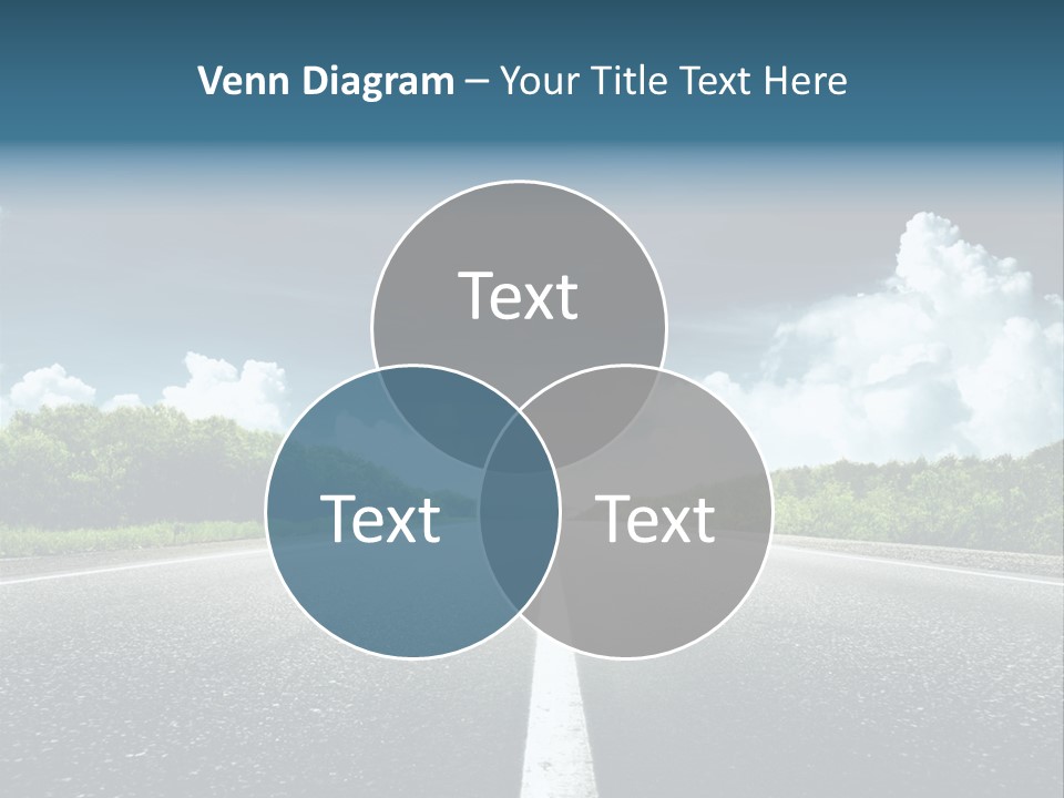 Long Roadway Drive PowerPoint Template