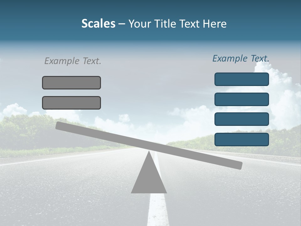 Long Roadway Drive PowerPoint Template