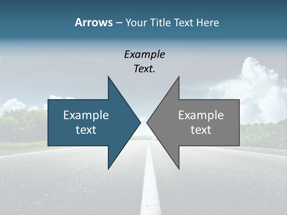 Long Roadway Drive PowerPoint Template