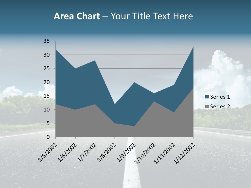 Long Roadway Drive PowerPoint Template