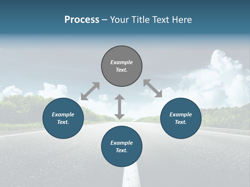 Long Roadway Drive PowerPoint Template