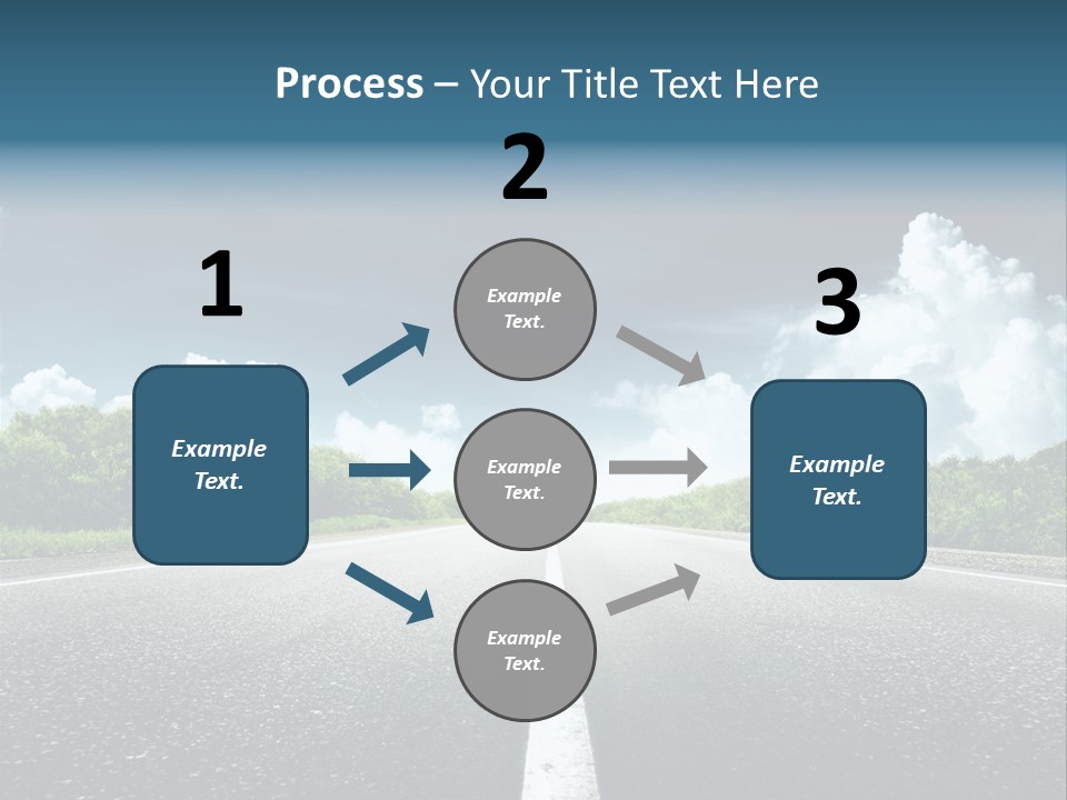 Long Roadway Drive PowerPoint Template