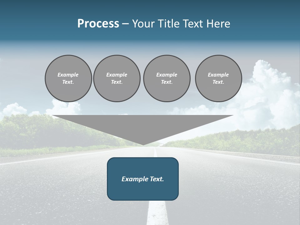 Long Roadway Drive PowerPoint Template
