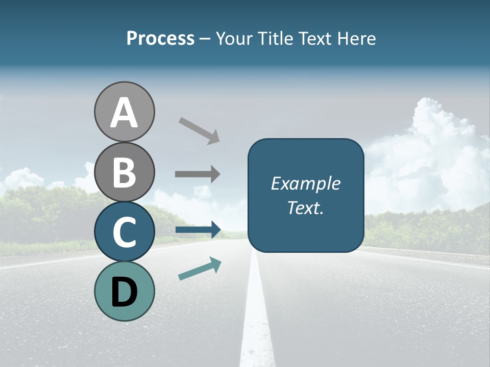 Long Roadway Drive PowerPoint Template