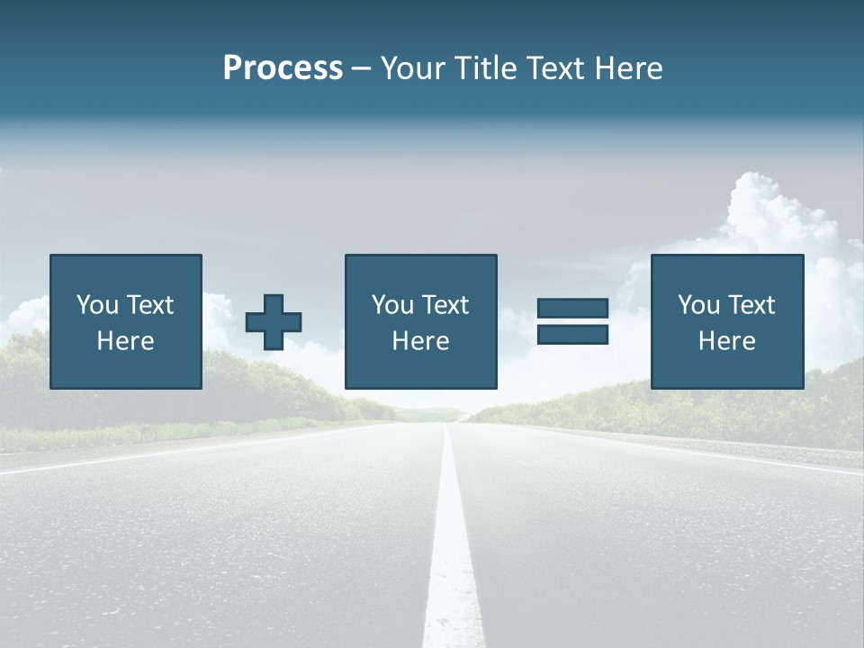 Long Roadway Drive PowerPoint Template