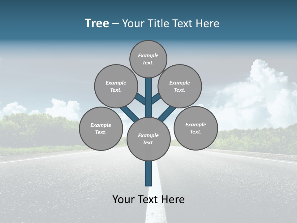 Long Roadway Drive PowerPoint Template