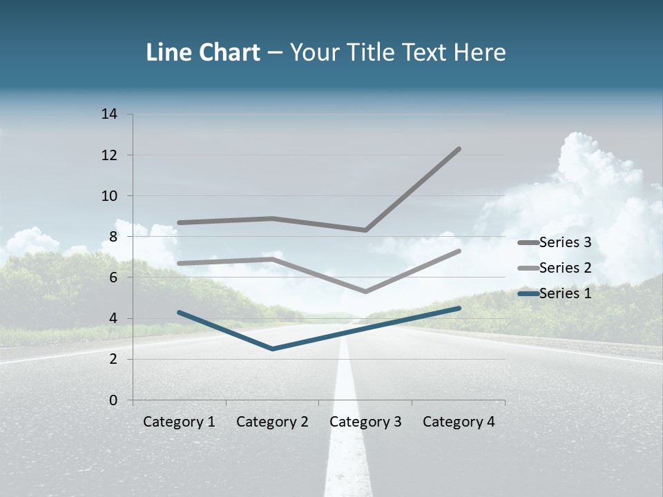 Long Roadway Drive PowerPoint Template