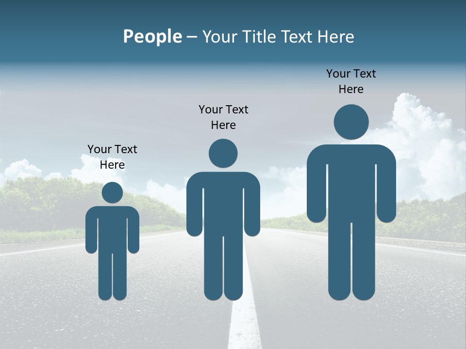 Long Roadway Drive PowerPoint Template