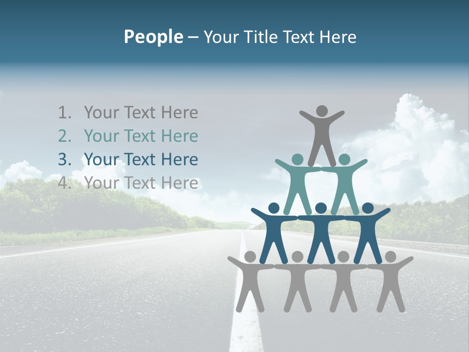 Long Roadway Drive PowerPoint Template