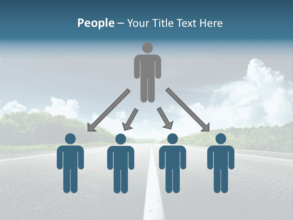 Long Roadway Drive PowerPoint Template