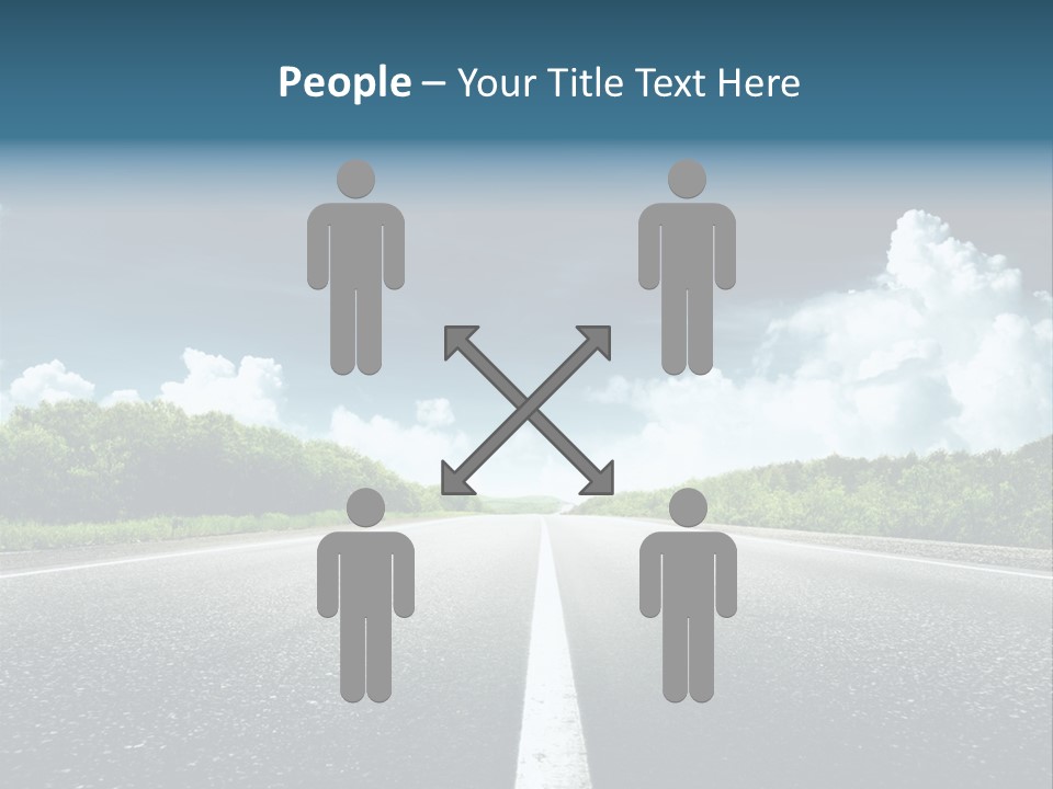 Long Roadway Drive PowerPoint Template