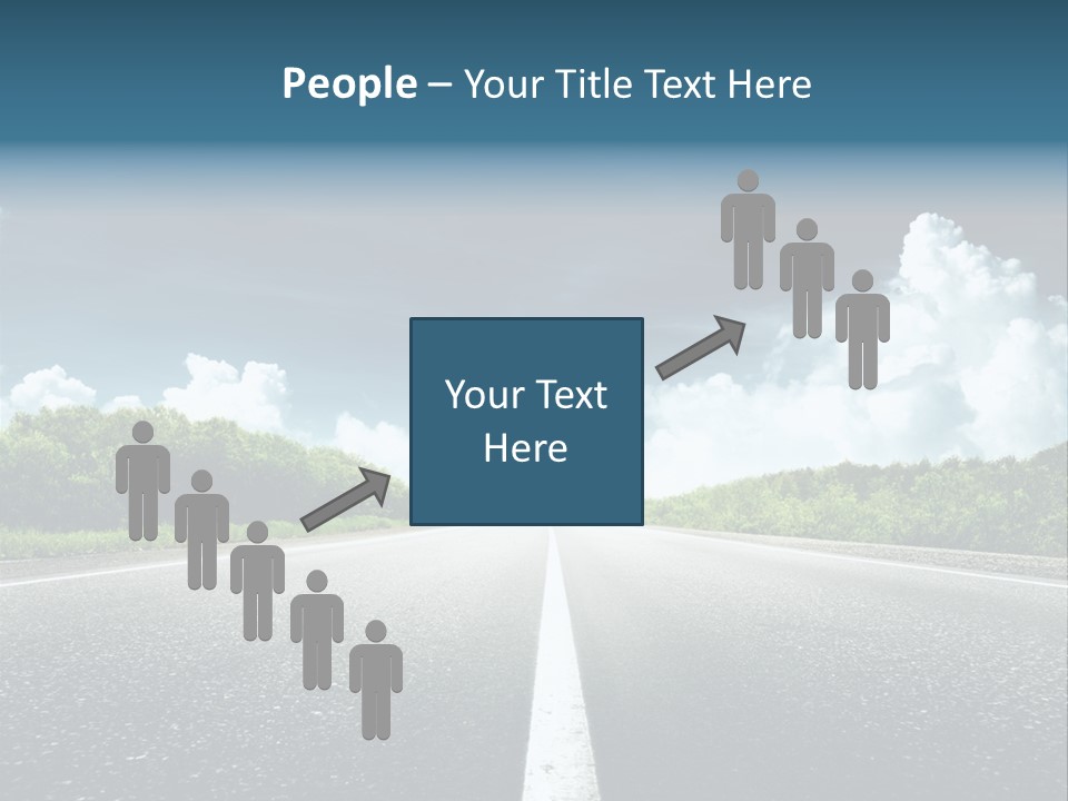 Long Roadway Drive PowerPoint Template