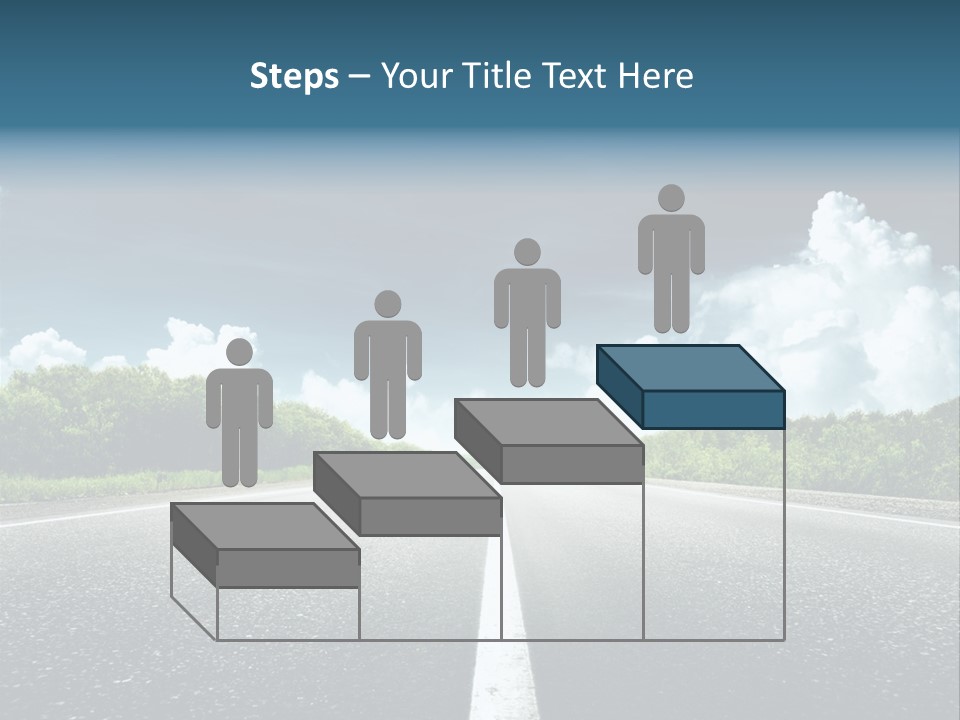 Long Roadway Drive PowerPoint Template