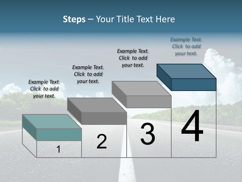 Long Roadway Drive PowerPoint Template