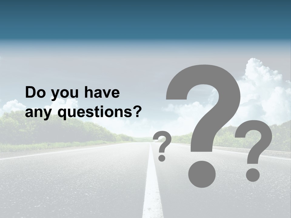 Long Roadway Drive PowerPoint Template