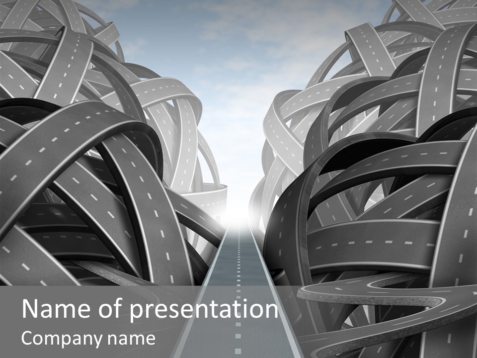 Tangled Crossroad Management PowerPoint Template