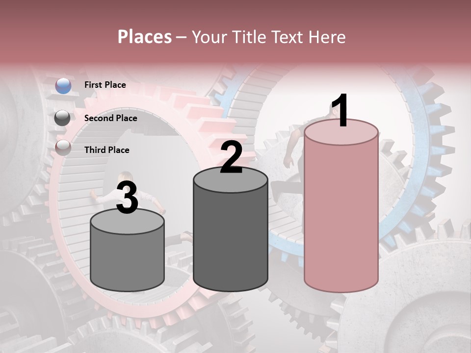 Adult Running Worker PowerPoint Template