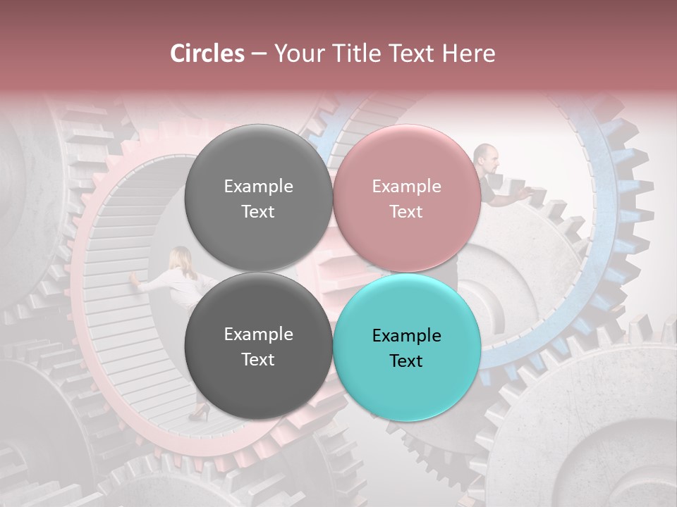 Adult Running Worker PowerPoint Template