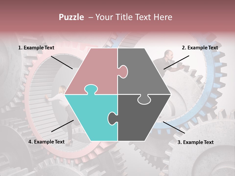 Adult Running Worker PowerPoint Template