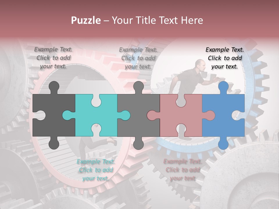 Adult Running Worker PowerPoint Template