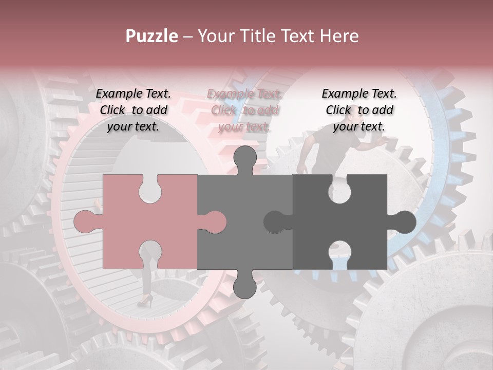 Adult Running Worker PowerPoint Template