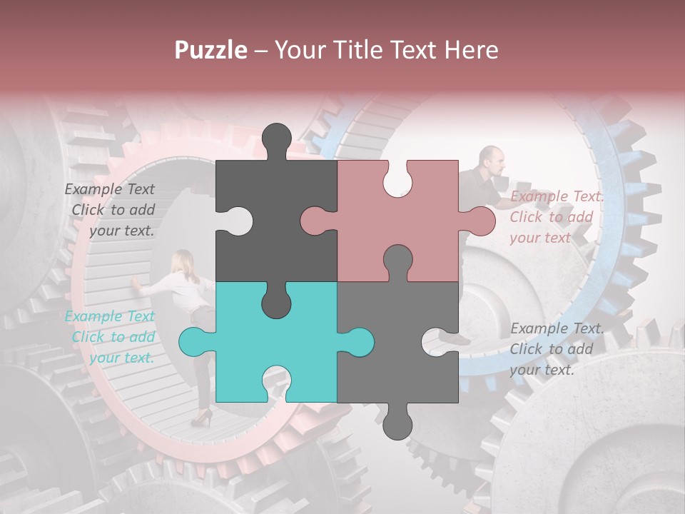 Adult Running Worker PowerPoint Template