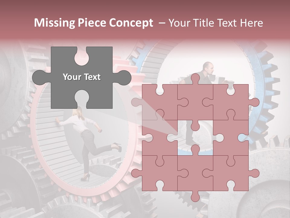 Adult Running Worker PowerPoint Template