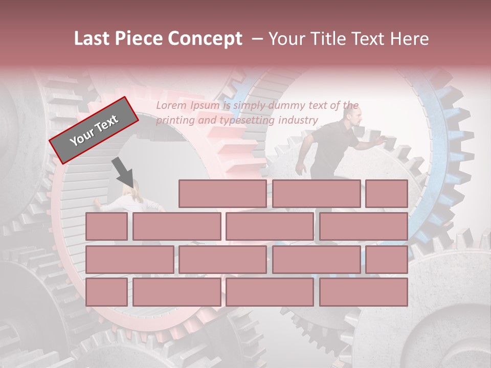 Adult Running Worker PowerPoint Template