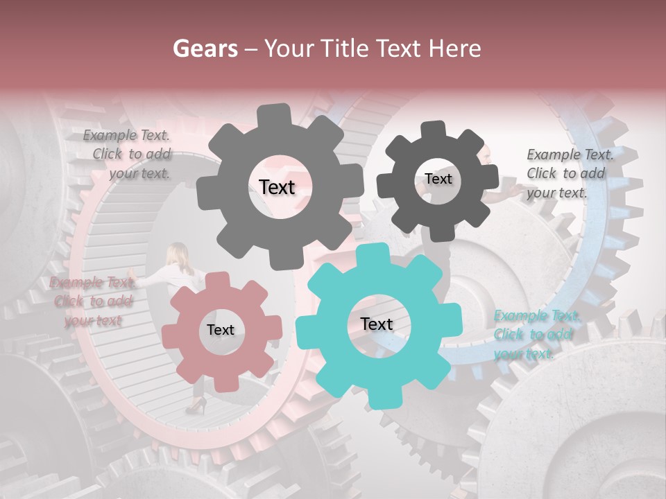 Adult Running Worker PowerPoint Template