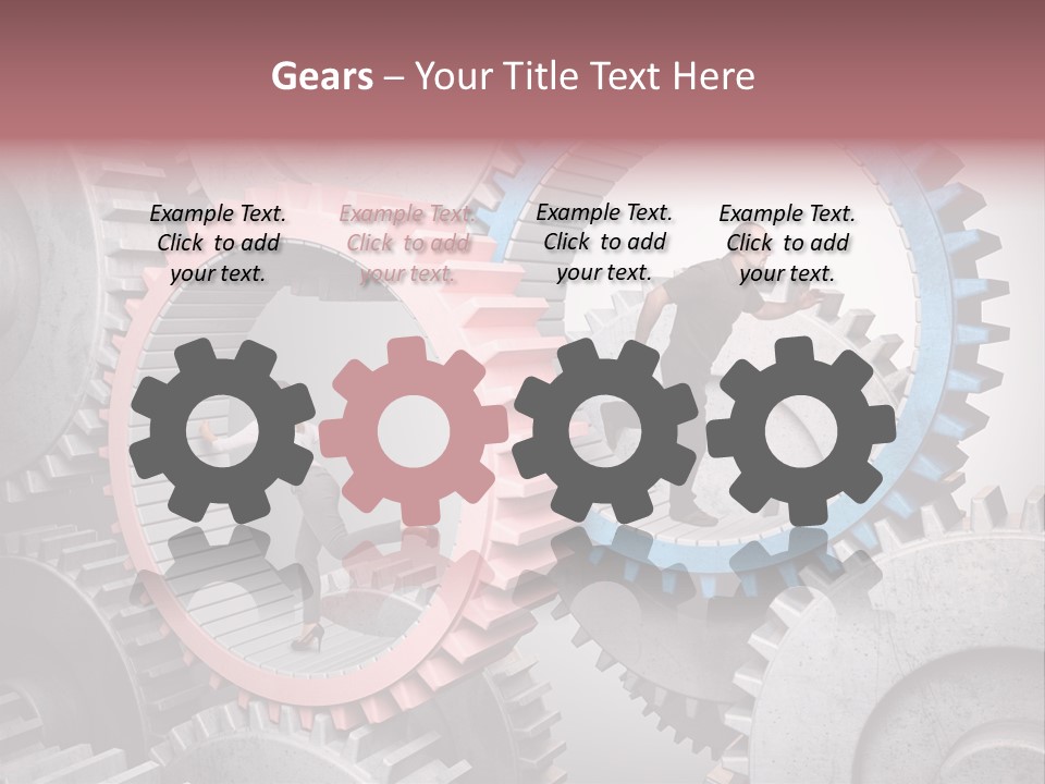 Adult Running Worker PowerPoint Template