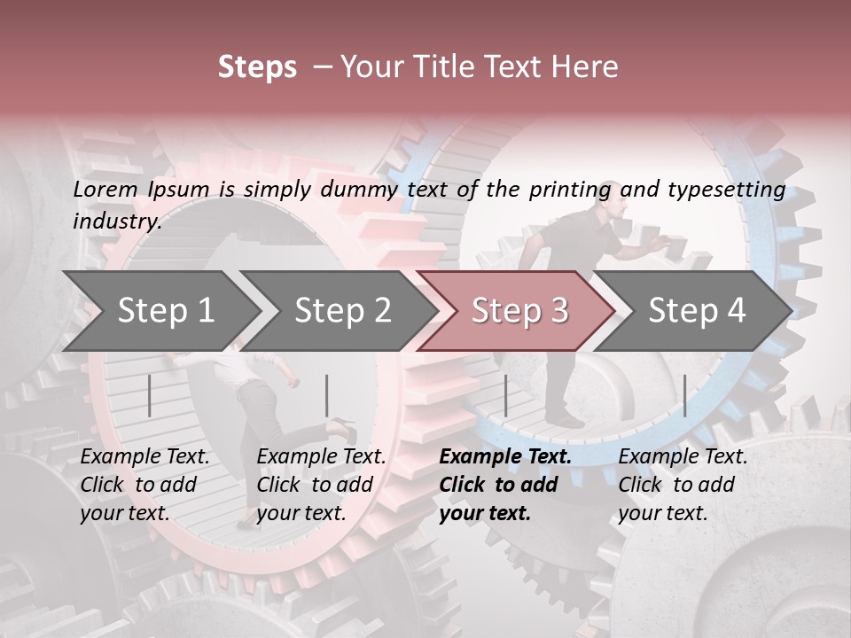 Adult Running Worker PowerPoint Template