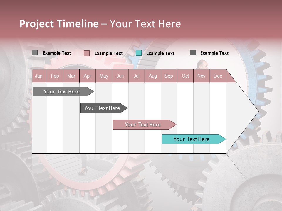 Adult Running Worker PowerPoint Template