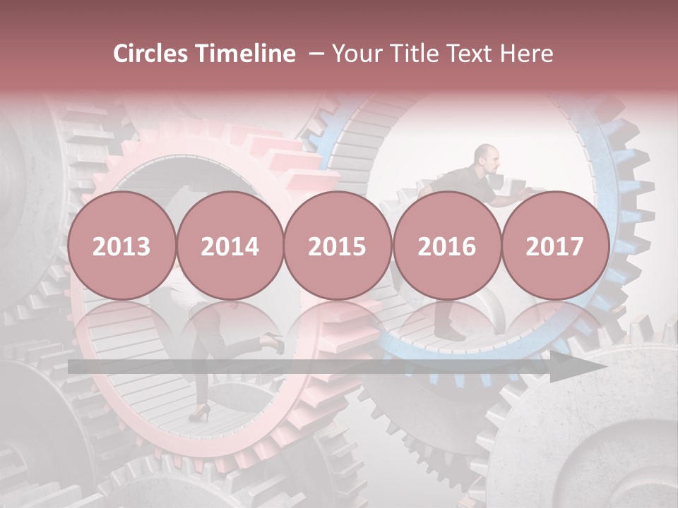 Adult Running Worker PowerPoint Template