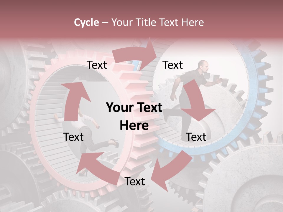 Adult Running Worker PowerPoint Template