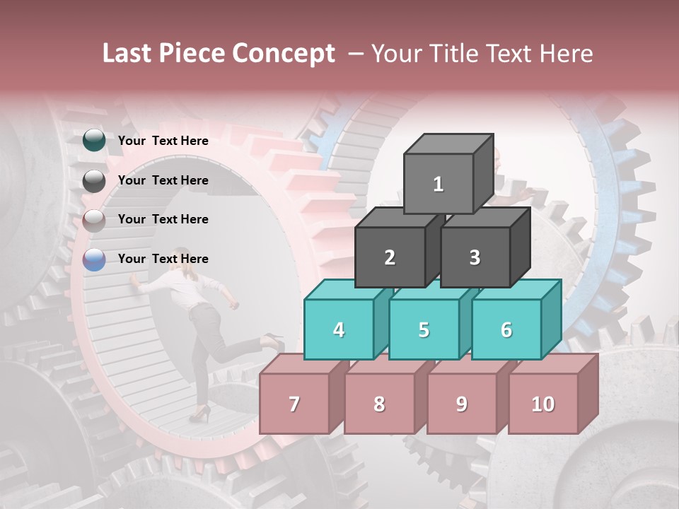 Adult Running Worker PowerPoint Template