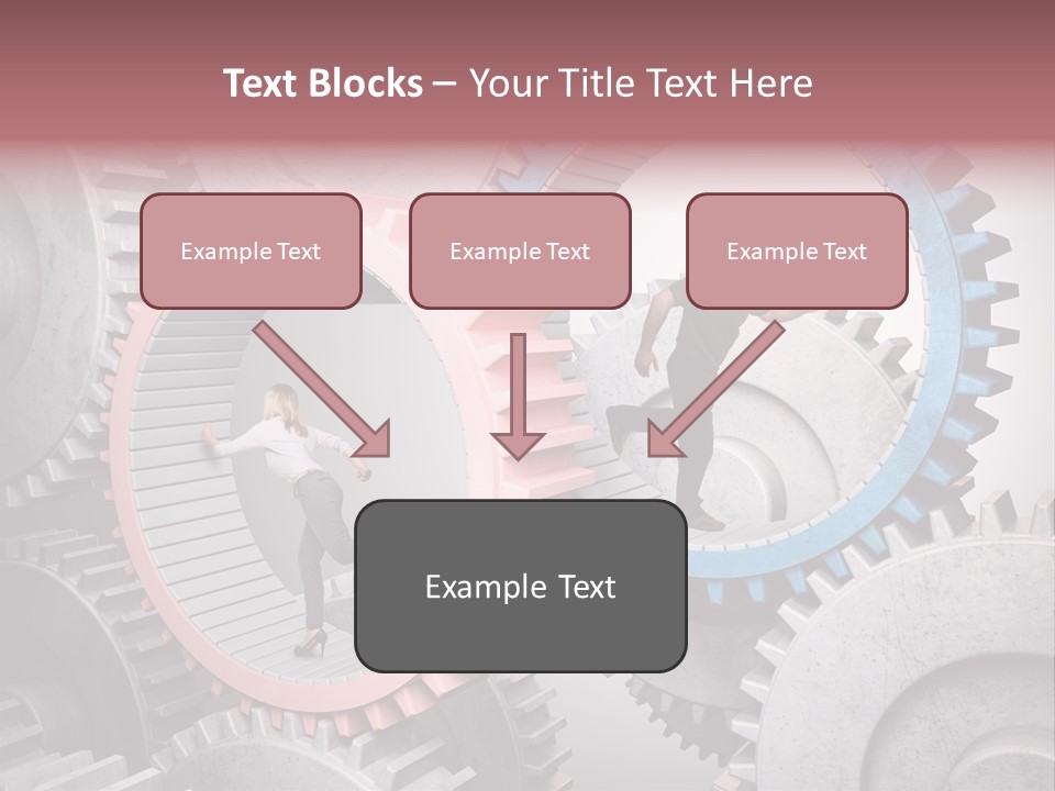Adult Running Worker PowerPoint Template
